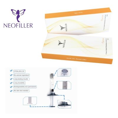 Прозрачный гиалуроновая кислота 24 мг-мл Dermal Filler Injectable Gel 9-12 месяцев Долговечность Улучшение омоложения лица