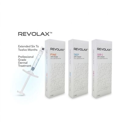Прекрасный глубокий суб-Q Revolax Dermal Filler Высокая биосовместимость Подходит для инъекции Глубина средняя до глубокой дермы Улучшает контур кожи