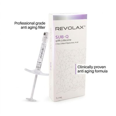 Прекрасный глубокий суб-Q Revolax Dermal Filler Высокая биосовместимость Подходит для инъекции Глубина средняя до глубокой дермы Улучшает контур кожи