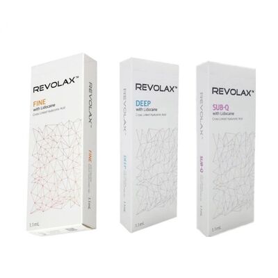 Филлер Revolax Fine Deep Sub-Q для контурной пластики с гладкой и эластичной гелевой консистенцией для естественного восстановления объема лица