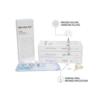 Revolax Sub-Q Chin Filler Монофазный скрещенный гиалуроновый кислотный дермальный наполнитель 1,1 мл для увеличения подбородка