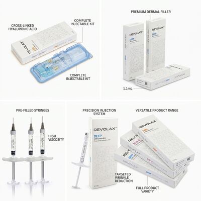 Revolax Fine Dermal Filler Monophasic Hyaluronic Acid Filler 1.1ml для коррекции тонких линий вороньих ног