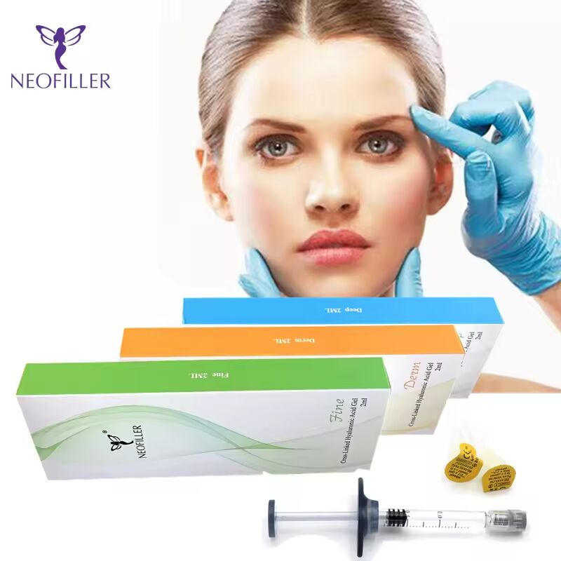 Перекрестно связанная гиалуроновая кислота Dermal Filler Омолаживающее средство для лица Инъекционный гель Природная регенерация кожи Усиление