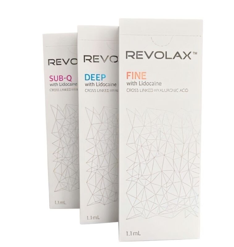 Перекрестный дермальный наполнитель Revolax Dermal Filler Fine Deep Sub-Q Injectable Formula для уменьшения линий лица и восстановления объема