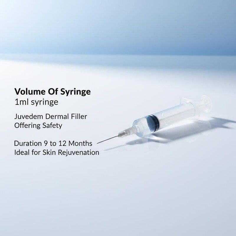 Объем шприца 1 мл шприц Juvederm Dermal Filler, обеспечивающий безопасность Длительность от 9 до 12 месяцев Идеально подходит для омоложения кожи